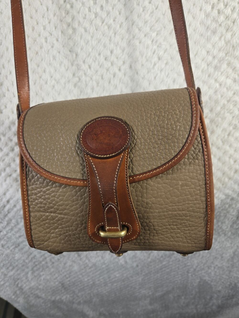 Updated eBay TitleVintage Dooney & Bourke AWL Pebbled Leather Crossbody Saddle